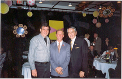 AccolAIDS 2003 - Tim Stevenson, MLA, Bradford McIntyre, HIV+ since 1984, AccolAIDS 2003 Nominee & Philip W. Owen, former Vancouver Mayor, AccolAIDS 2003 Award recipient.